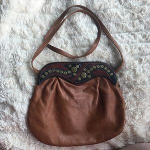 Vintage leather purse with embellishments! EUC